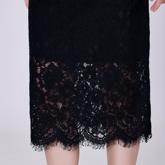 Bustier lijnen en kantjurk van tulpen mouwen - Image 5