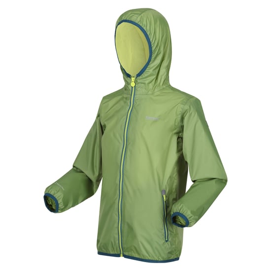 Regatta Groot Buitenshuis Kinderen/Kinderen Lever II Packaway Rain Jacket (Pikant groen) - Image 3