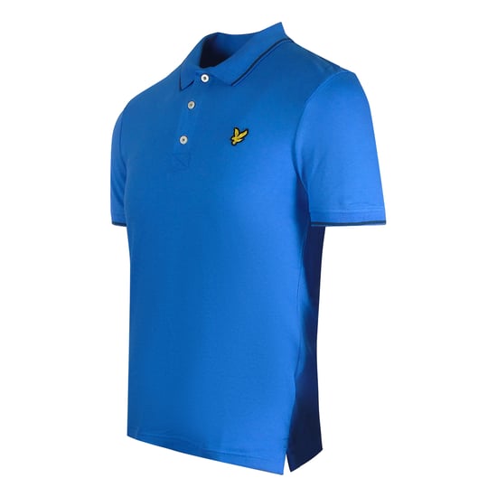 Lyle & Scott Lenteblauw poloshirt met getipte kraag - Image 3