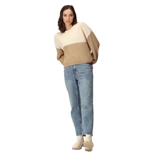 Regatta Womens/Ladies Kamaria Knitted Jumper (Light Vanilla/Barleycorn)