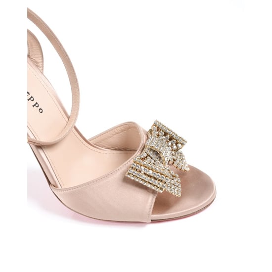 Satin Bow Sandal - Blush