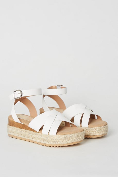 Rudi Interwoven Espadrille Wedge Sandals