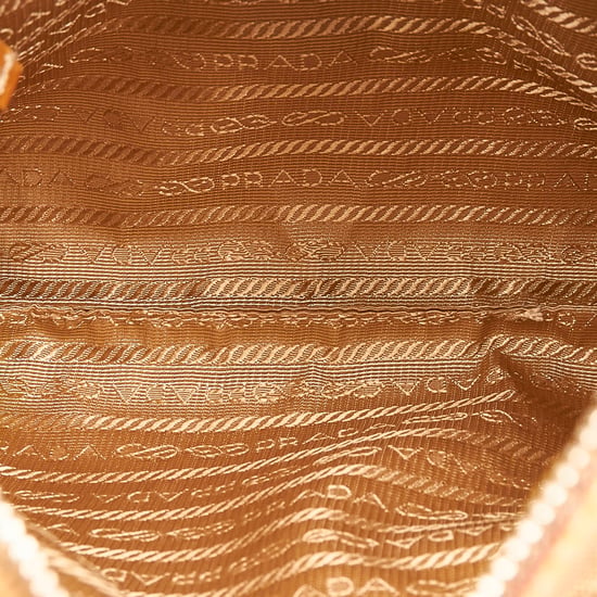Vintage Prada Canapa Canvas Crossbody Bag Brown
