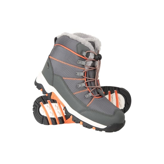 Mountain Warehouse Comet Waterdichte Sneeuwlaarzen voor Kinderen/Kinderen (Grijs/Oranje) - Image 6