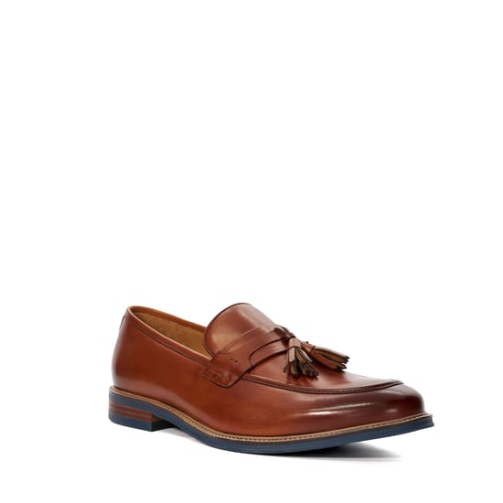 Dune heren Simley - Leer contrast zool Tassel Loafers - Image 1