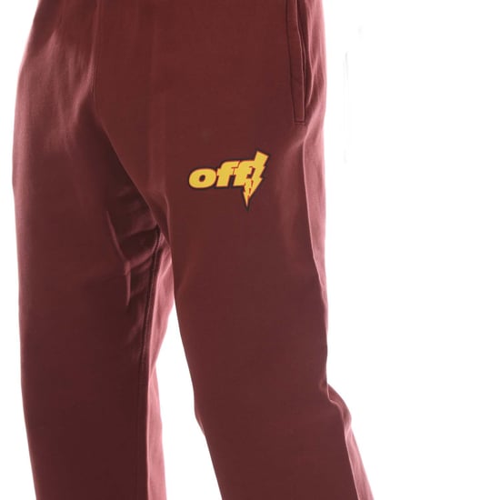 Heren Off White Thunder Stable Slim Sweatpants in Rood - Image 3