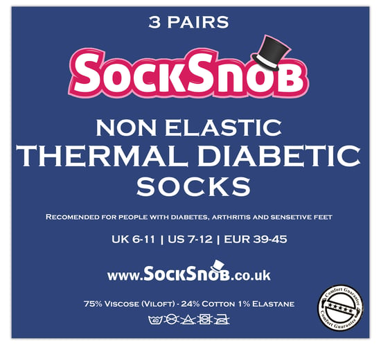 12 paar thermo sokken zonder elastiek diabetische sokken voor heren - Zwart - Image 2