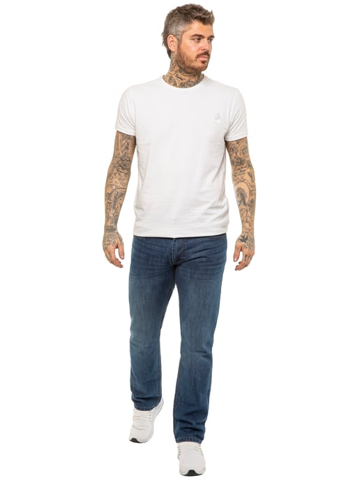 Enzo | Heren Designer Regular Fit Denim Jeans -Blauw - Image 5