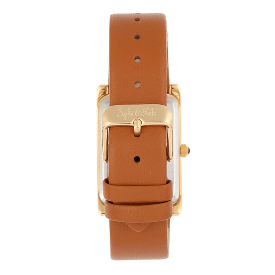 Sophie and Freda Wilmington Leather-Band Watch w/Swarovski Crystals