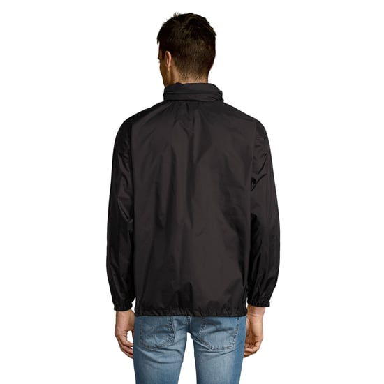 SOLS Unisex Surf Windbreaker Lichtgewicht Jasje (Zwart) - Image 4