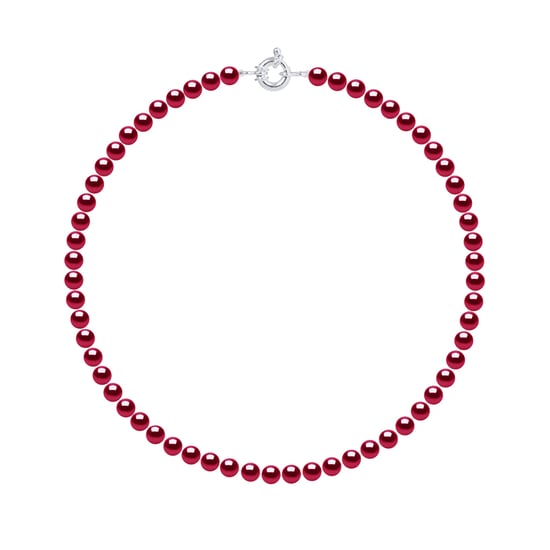 Necklace of Real Cultured Freshwater Pearls and Round 6-7 mm