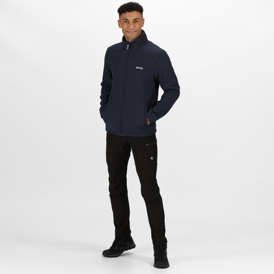 Regatta Mens Cera V Wind Resistant Soft Shell Jacket (Navy)