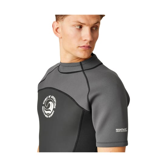 Regatta Mens Shorty Wetsuit (Black/Dark Grey/White)