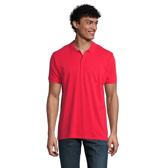SOLS Heren Planet Poloshirt (Rood) - Image 3