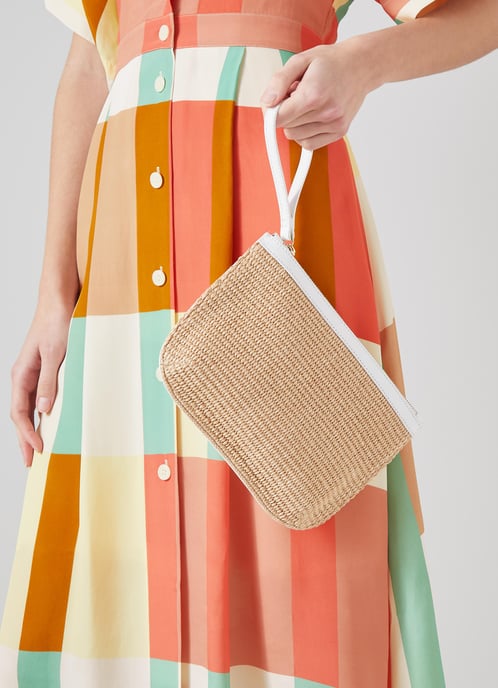 LK Bennett Poppy Pouches, Natural