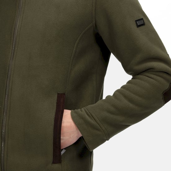 Regatta Mens Faversham Full Zip Fleece Jacket (Dark Khaki)