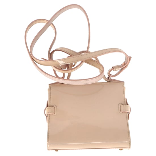 Delvaux Tempete Micro Bag in Beige Patent Leather - Image 2