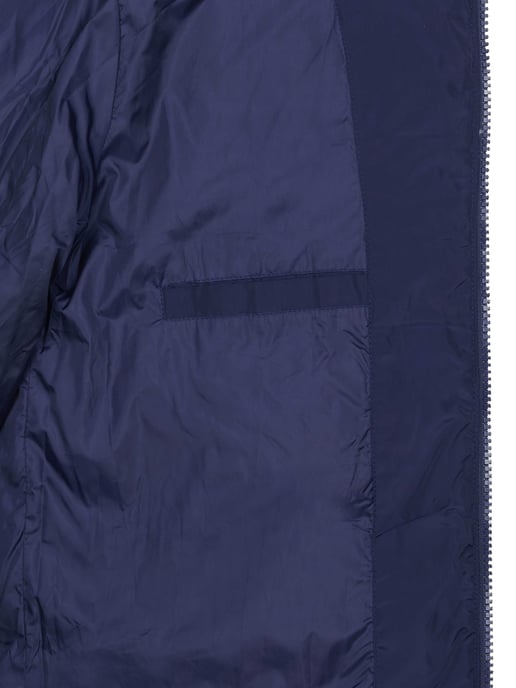 Plein Sport gewatteerd marineblauw jack met logo op de rug - Image 5