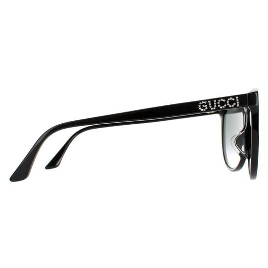 Gucci Round Womens Shiny Black Grey Gradient GG0729SA
