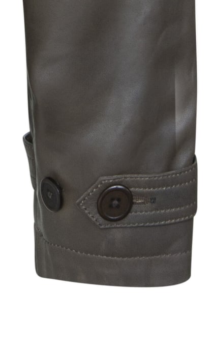 Dames cropped oversized leren trenchcoat - Canberra - Image 5