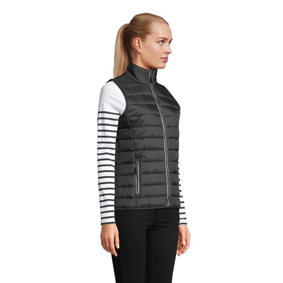 SOLS Dames/Dames Wave Lichtgewicht Bodywarmer (Zwart) - Image 3