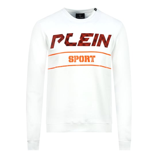 Philipp Plein Sport oranje vet logo witte trui - Image 1