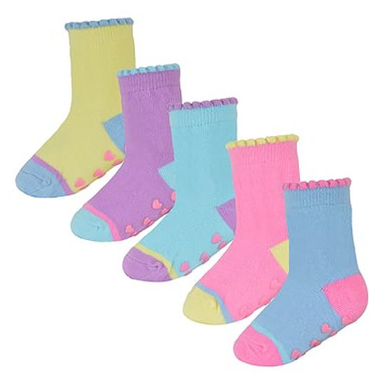 Set van 10 antislip-hiel- en teensokken voor babymeisjes - Stijl 1 - Image 2