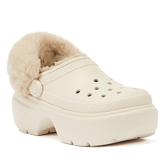 Crocs Stomp Gevoerd Klomp Dames Beige Sandalen - Image 2