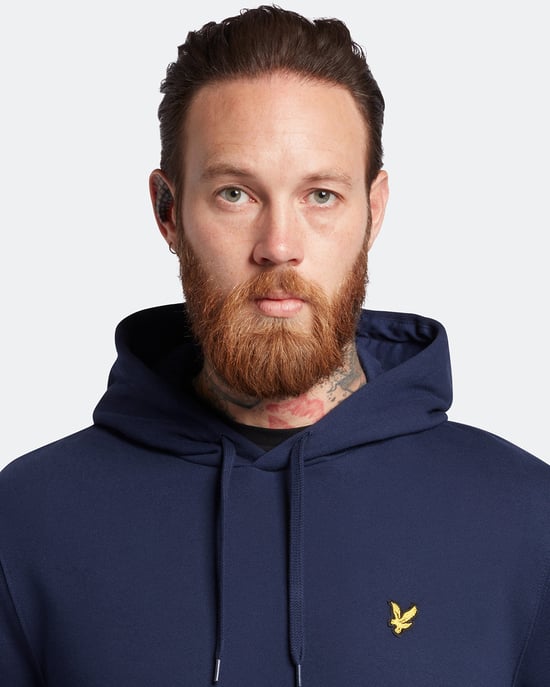 Lyle & Scott Pullover Hoodie in marineblauw - Image 5