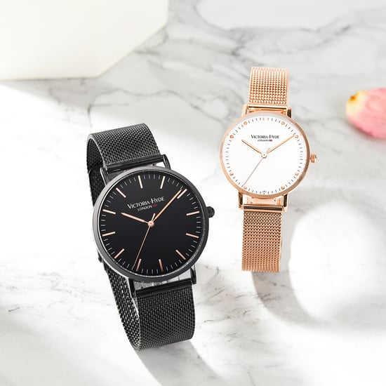 VICTORIA HYDE Couple Horloges Geschenkset Zwart Roségoud - Image 2