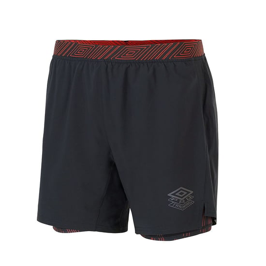 Umbro Stretch Waist Black Mens Elite Training Hybrid Shorts 65841G CMM
