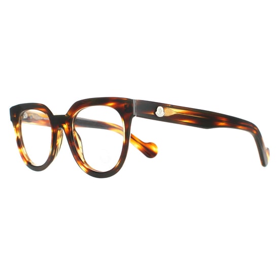 Moncler Round Unisex Shiny Light Brown Glasses