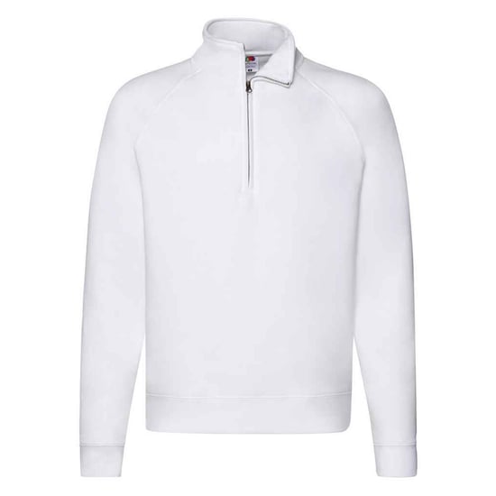 Fruit of the Loom Heren Premium Zip Neck Heather Sweatshirt (Wit) - Image 1