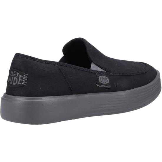 HEYDUDE Sunapee Canvas 100% Katoenen Heren Zwarte/Houtskool Instappers - Image 2