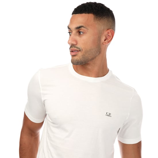 Men's C.P. Company 30/1 Small Logo T-Shirt in White