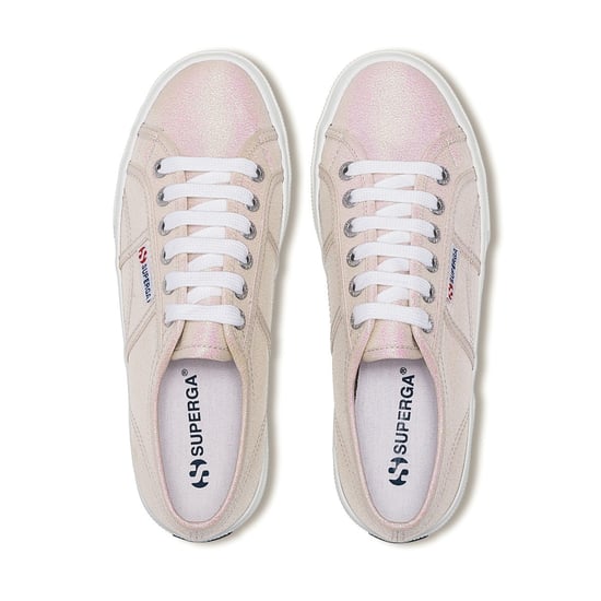 Superga Dames/Dames 2740 Lame Platform Trainers (Beige/glans) - Image 1