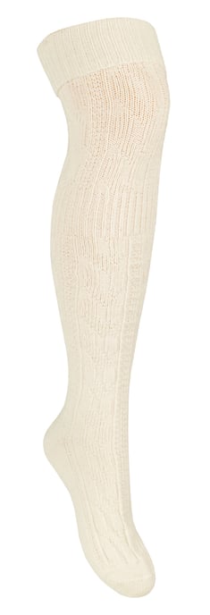 Steven - Dames 1 Paar Over De Knie Wol Sokken | Winter Warme Lange Sokken - Ecru - Image 1