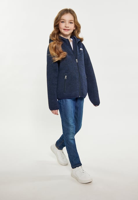 Schmuddelwedda Gebreide fleeceblouse meisjes (kinderen) marine gem - Image 2