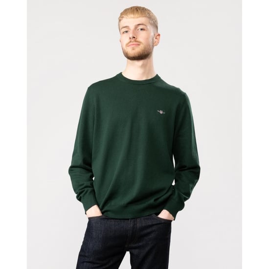 GANT Mens Classic Cotton Crew Neck Jumper - Image 1