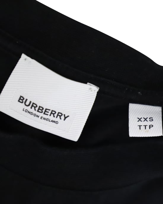 Burberry TB Logo T-Shirt in Black Cotton - Image 5