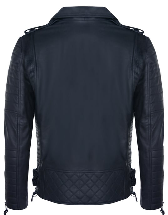 Leather Biker Quilted Brando Motorcycle Jacket