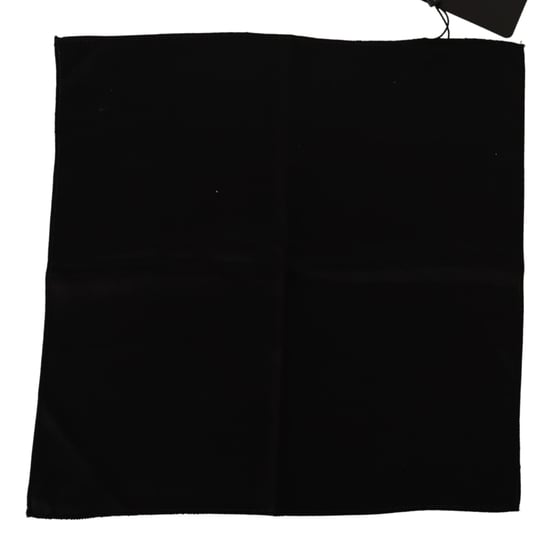 Dolce & Gabbana Men's Black 100% Silk Square Handkerchief Scarf