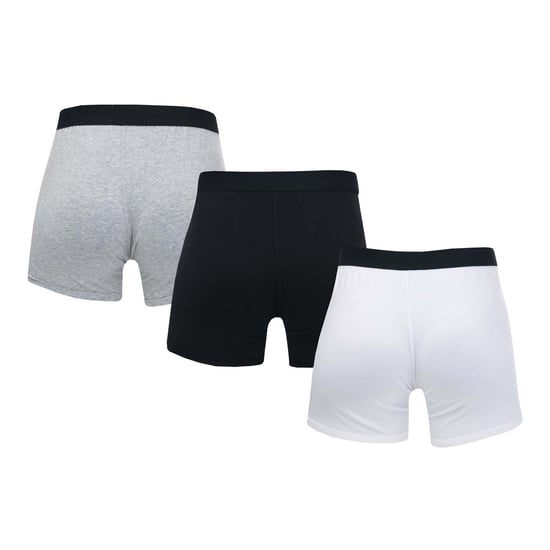 Men's NICCE Codular 3 Pack Boxer Shorts in Black Grey White