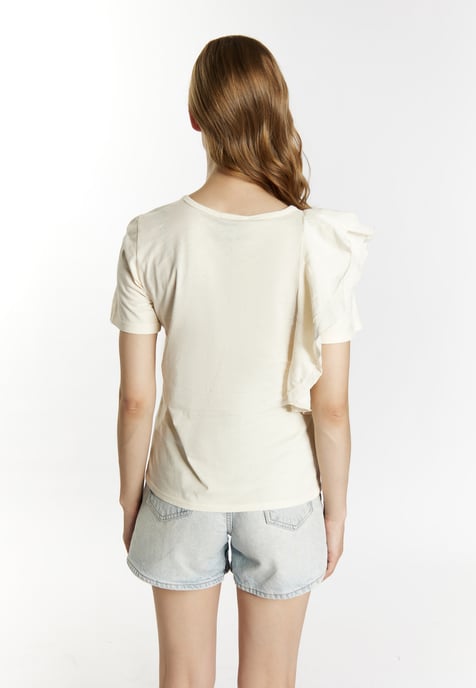 Dreimaster T-shirt Dames wolwit - Image 4