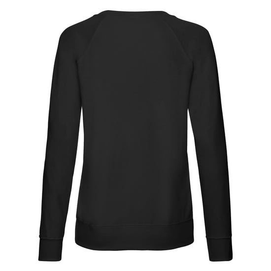 Fruit of the Loom Dames/Dames Lichtgewicht Lady Fit Raglan Sweatshirt (Zwart) - Image 2