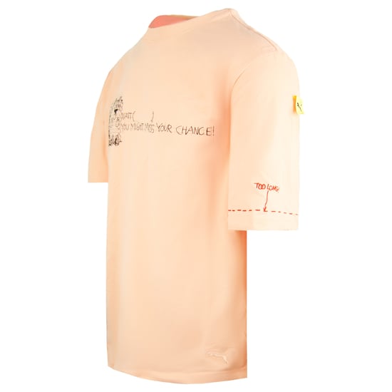 Puma x Michael Lau Long Tee Short Sleeve Crew Neck Peach Mens T-Shirt 530362 26