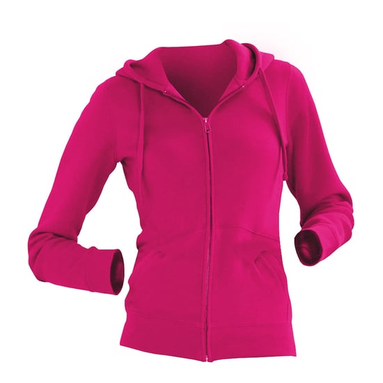 Russell Dames Premium Authentieke Hoodie met rits (3-laagse stof) (Fuchsia) - Image 2