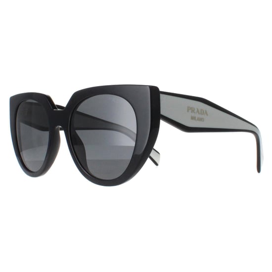Prada Cat Eye Womens Black and Talc Dark Grey PR14WS