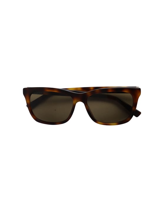 Gucci GG0449S Heren Rechthoekige Schildpad Montuur Zonnebril in Bruin Acetaat - Image 5
