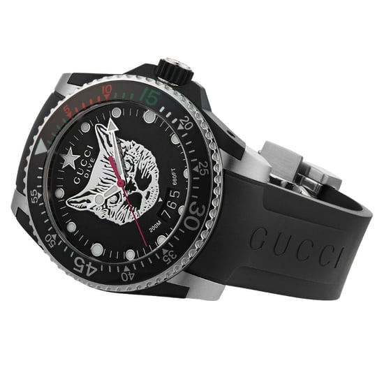 Gucci YA136320 Feline Motief Zwarte Wijzerplaat Unisex horloge - Image 4